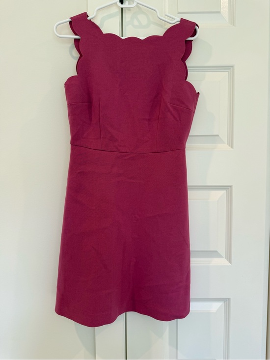 LOFT Dresses & Skirts - LOFT Mauve Scalloped Neck Fit & Flare Dress Size 2 Sleeveless